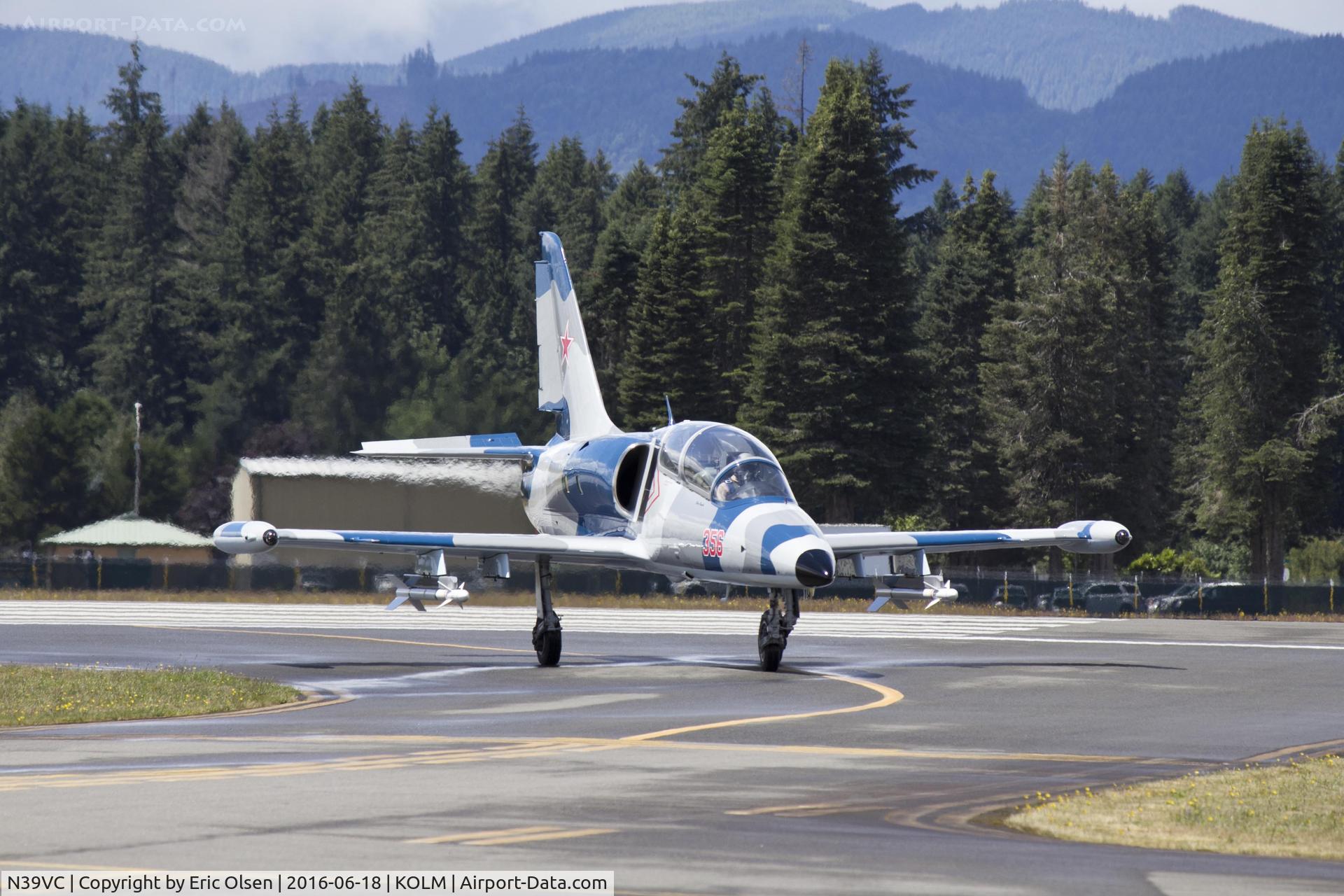 N39VC, 1984 Aero L-39 Albatros C/N 2314, L-39 taxing in after it's demo flight during the Olympic Air Show.