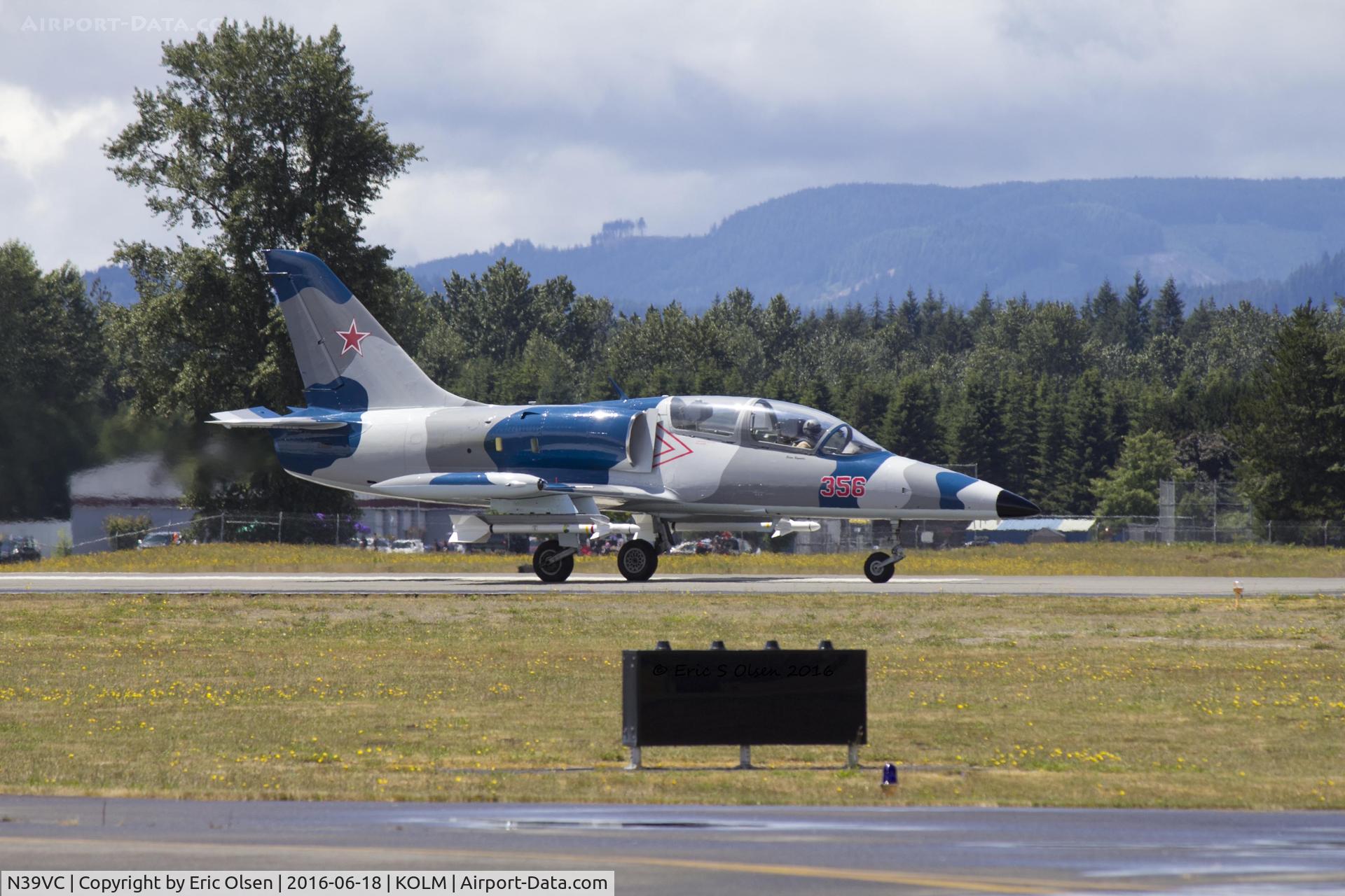 N39VC, 1984 Aero L-39 Albatros C/N 2314, L-39 taxing in after it's flight during the Olympic Air Show.
