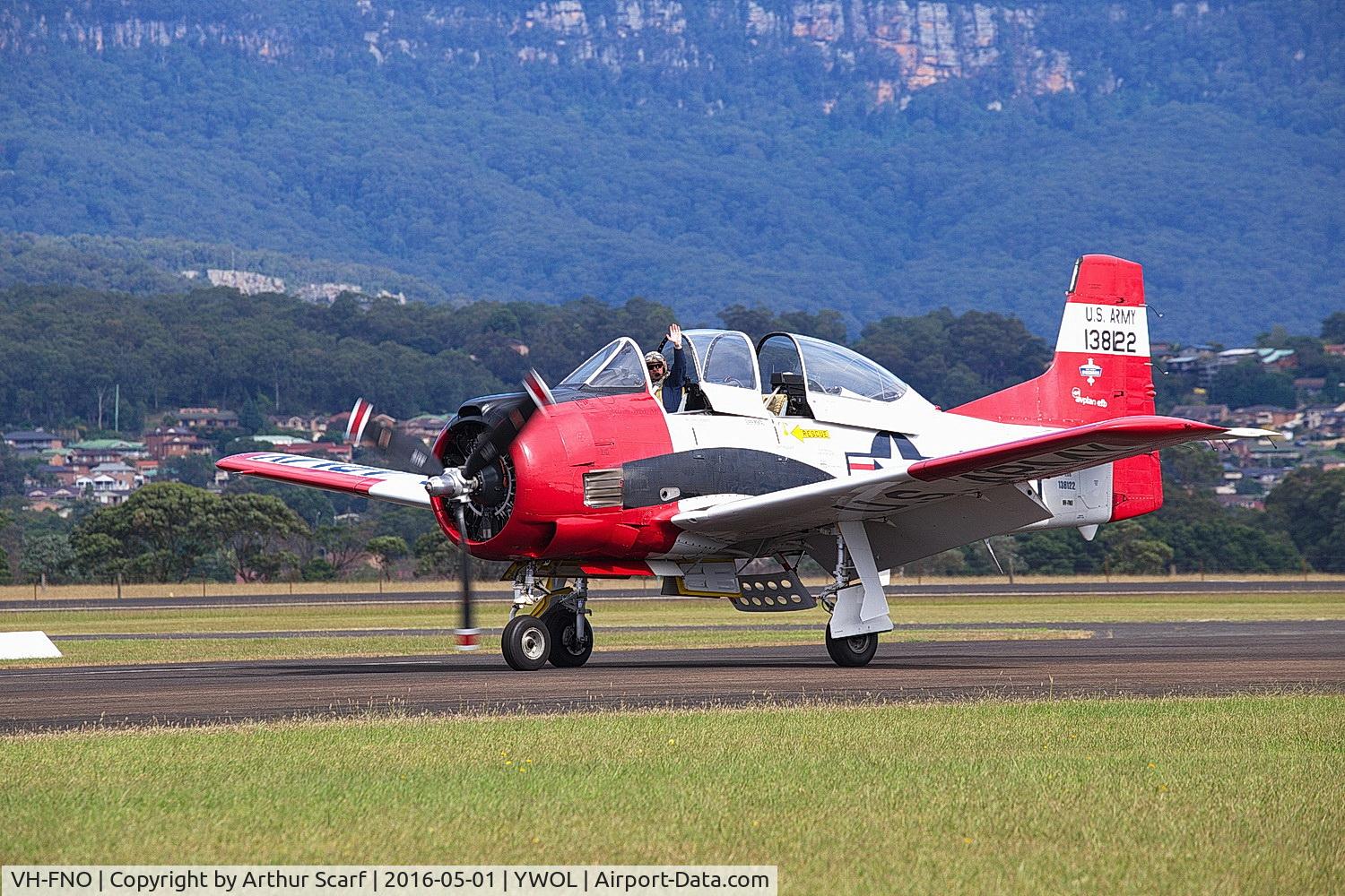 VH-FNO, 1954 North American T-28B Trojan C/N 200-193, VH-FNO Wings over Illawarra 2016