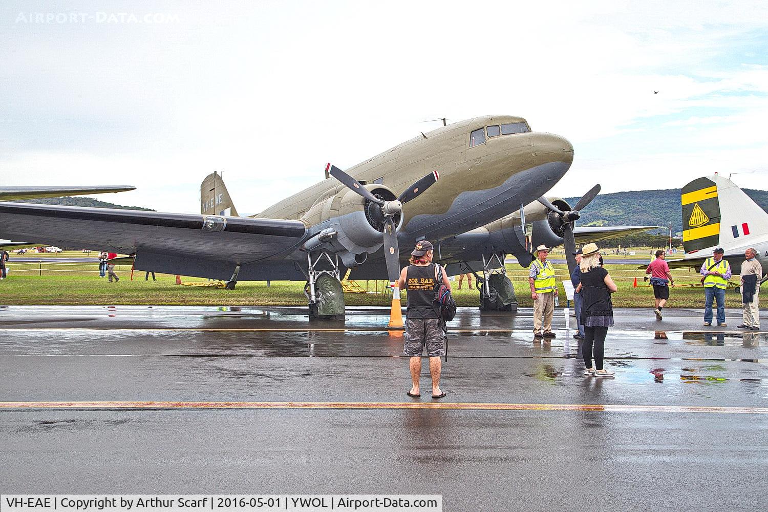 VH-EAE, 1945 Douglas C-47B Skytrain C/N 16348/33096, VH-EAE in its new paint work - Wings over Illawarra 2016