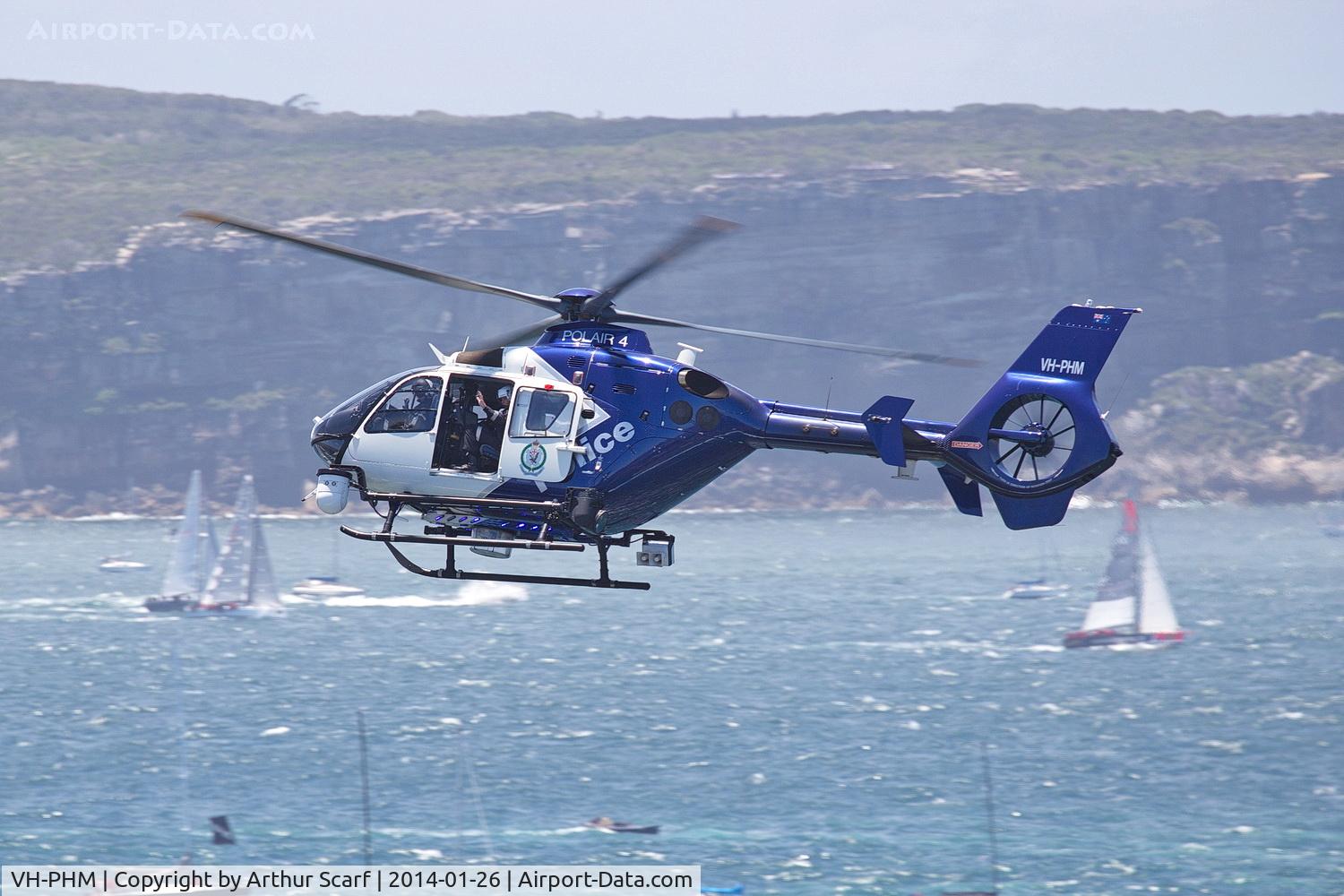 VH-PHM, 2010 Eurocopter EC-135P-2 C/N 0914, VH-PHM South Head Sydney - the start of the 2014 Sydney - Hobart yacht race.