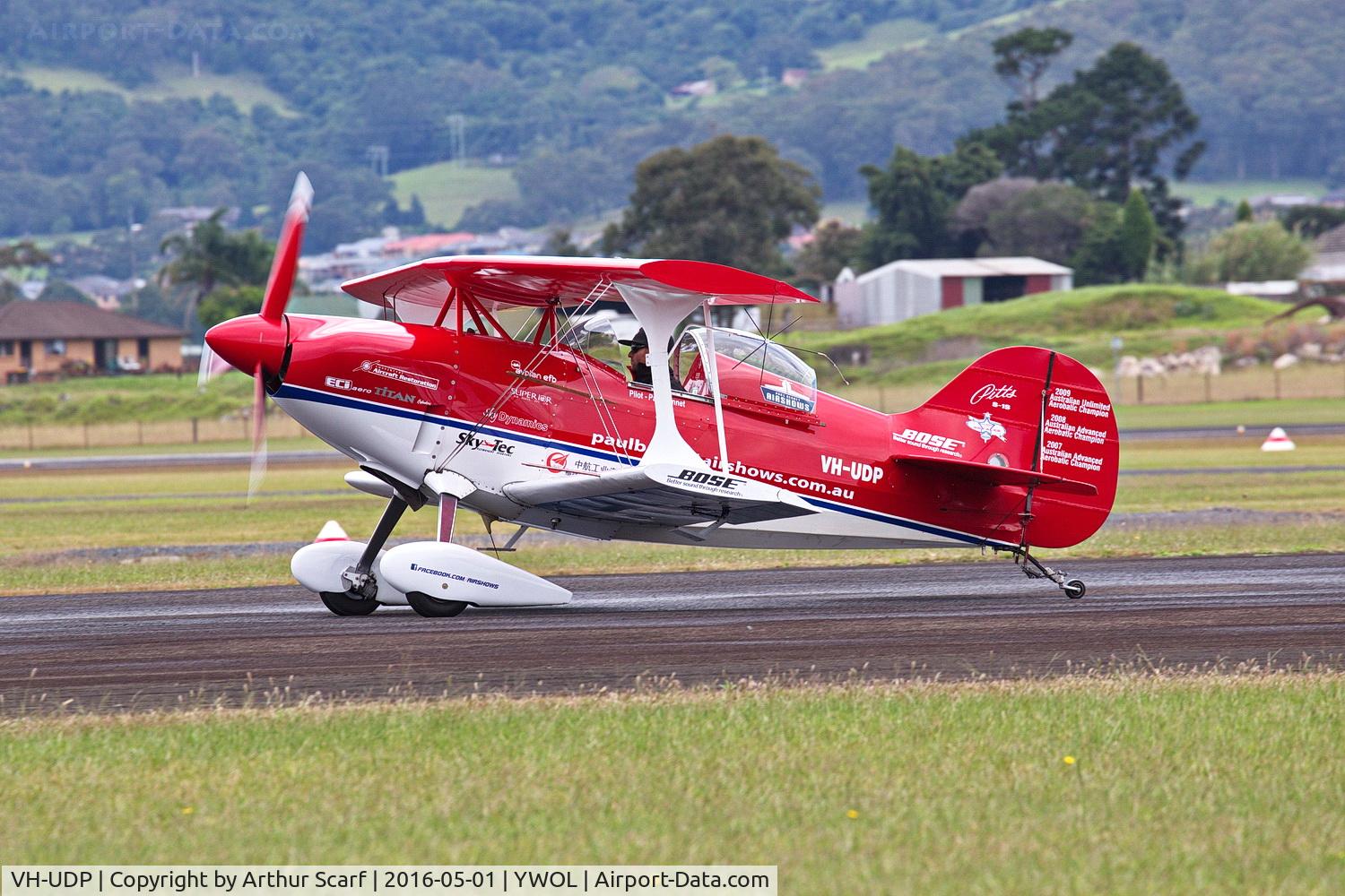 VH-UDP, 1998 Pitts S-1E Special C/N N472, VH-UDP Paul Bennet Airshows - Wings over Illawarra 2016