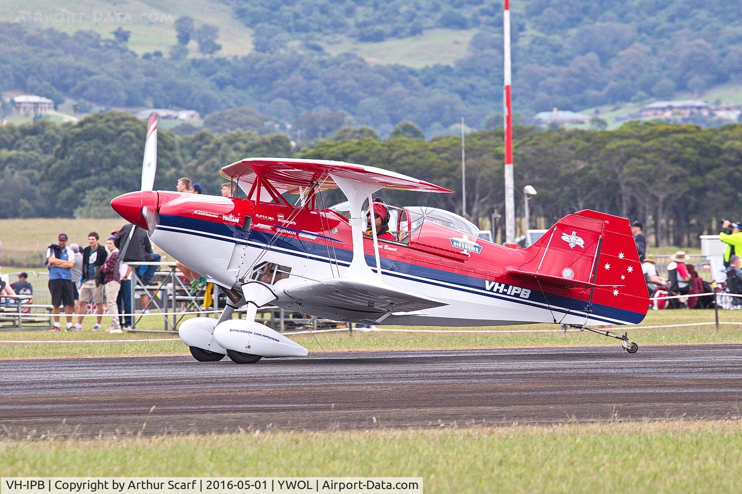 VH-IPB, 1988 Pitts S-1SE Special C/N 2104362536, VH-IPB Paul Bennet Air Shows - Wings over Illawarra 2016