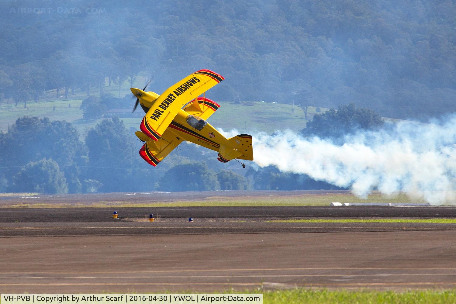 VH-PVB, 2008 Pitts S-1 Special C/N WPP-001, VH-PVB Paul Bennet Airshows - Wings over Illawarra 2016