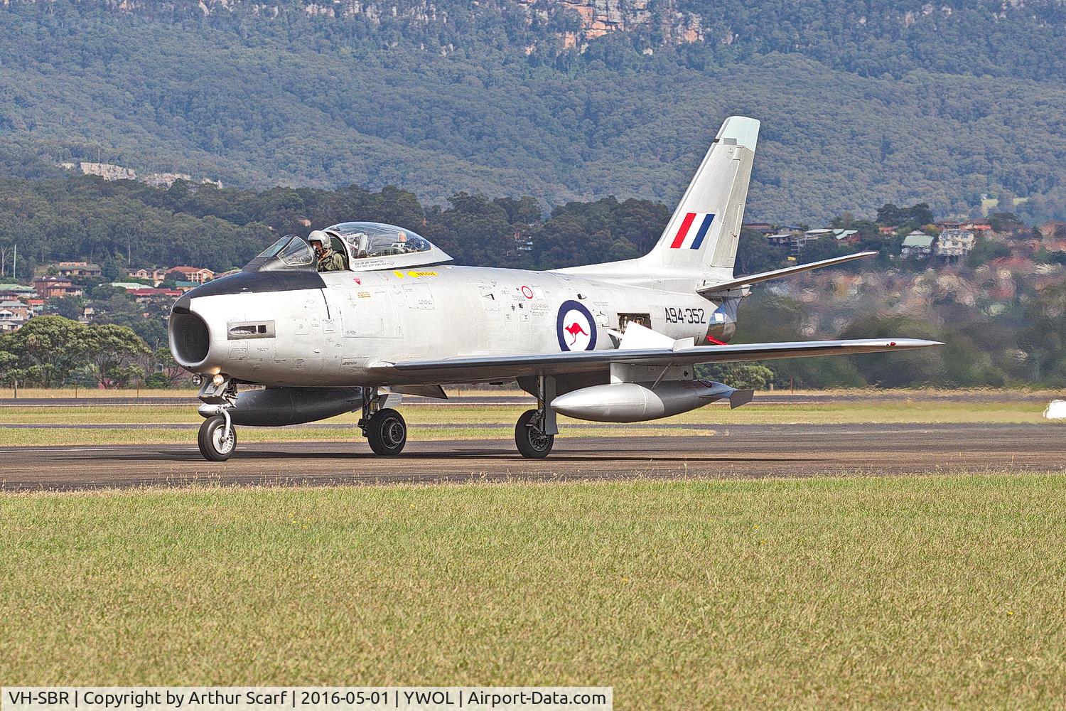 VH-SBR, 1957 Commonwealth CA-27 Sabre Mk.32 C/N CA27-92, VH-SBR - A94-352 Wings over illawarra 2016