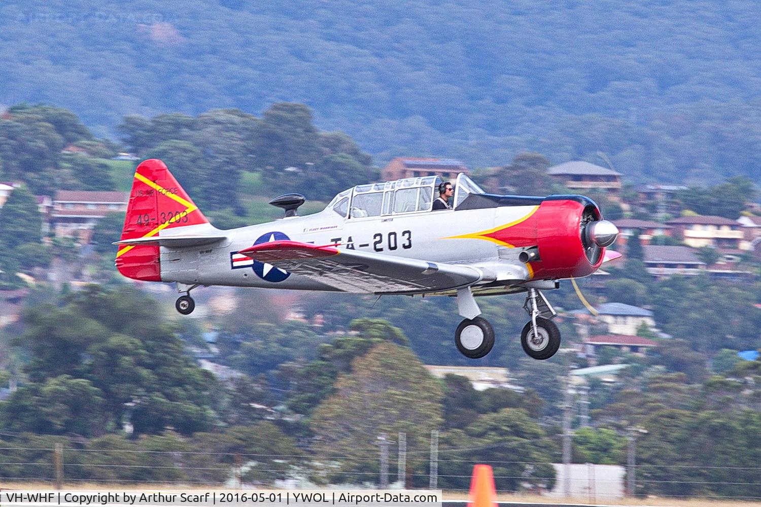 VH-WHF, 1944 North American AT-6G Texan C/N 168-307 (49-3203), VH-WHF Wings over Illawarra 2016