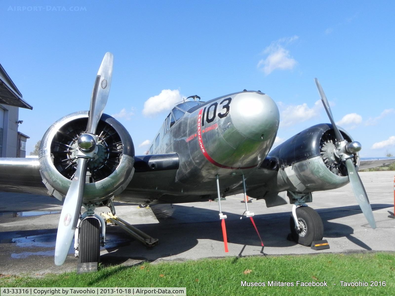43-33316, 1943 Beech SNB-2 (AT-7) C/N 5479, Beechcraft SNB-5 Expeditor