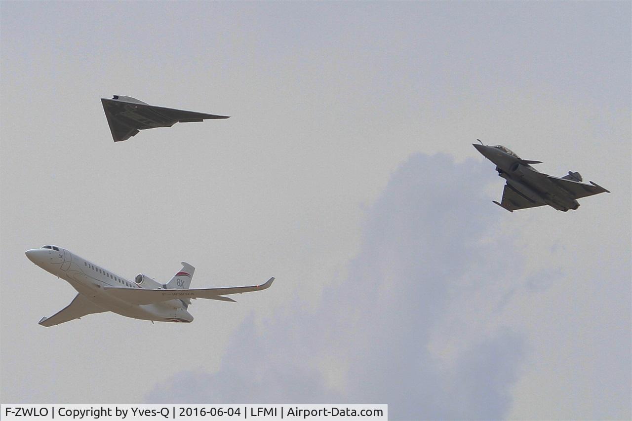 F-ZWLO, 2012 Dassault nEUROn C/N 1, nEUROn, experimental unmanned combat aerial vehicle, demonstration flight for the first time at Istres-Le Tubé Air Base 125 (LFMI-QIE) open day 2016