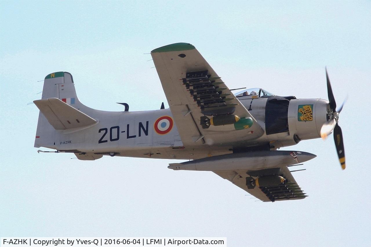 F-AZHK, Douglas AD-4N Skyraider C/N 7802, Douglas AD-4N Skyraider, On display, Istres-Le Tubé Air Base 125 (LFMI-QIE) open day 2016