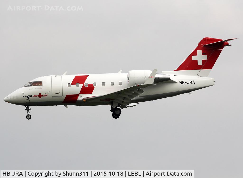 HB-JRA, 2002 Bombardier Challenger 604 (CL-600-2B16) C/N 5529, Landing rwy 25R in new c/s