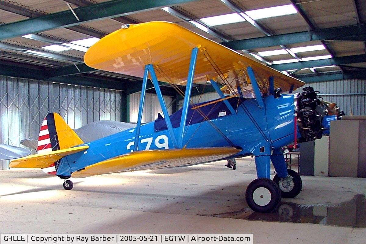 G-ILLE, 1943 Boeing PT-13D Kaydet (E75) C/N 75-5028, Boeing Stearman PT-13D Kaydet [75-5028] Oaksey Park~G 21/05/2005