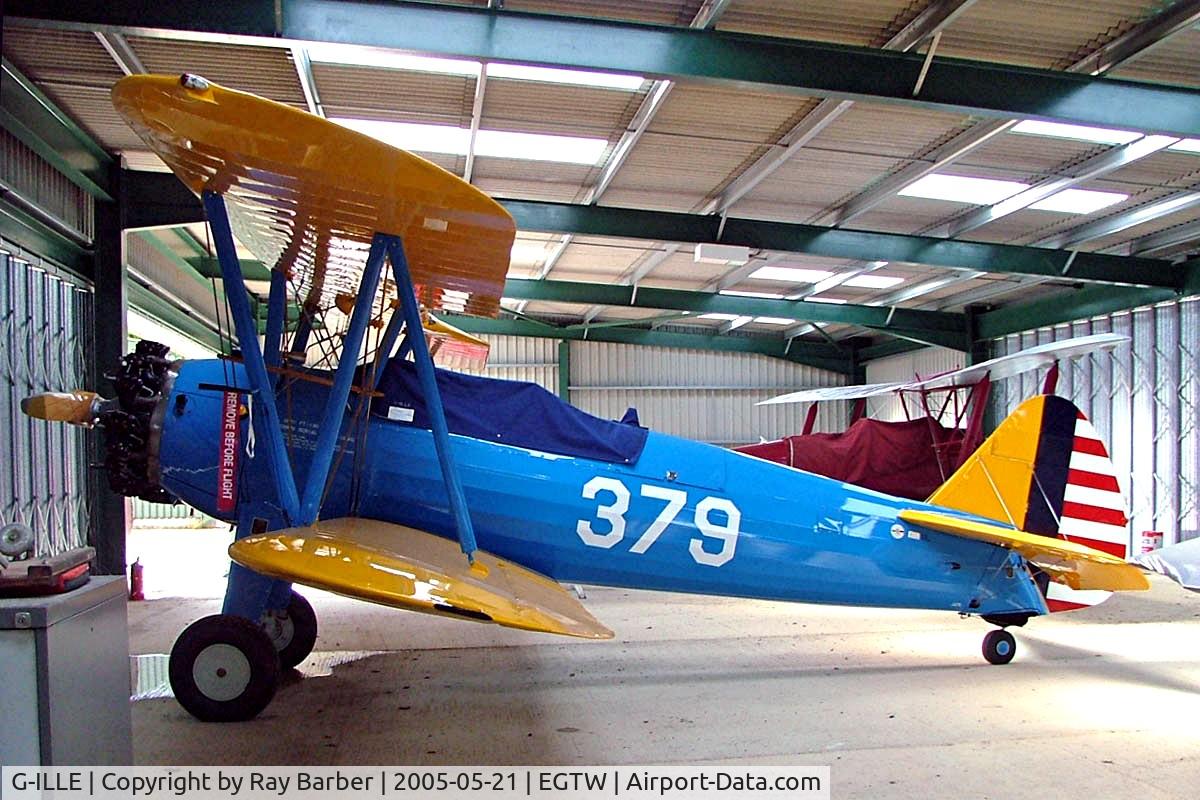 G-ILLE, 1943 Boeing PT-13D Kaydet (E75) C/N 75-5028, Boeing Stearman PT-13D Kaydet [75-5028] Oaksey Park~G 21/05/2005