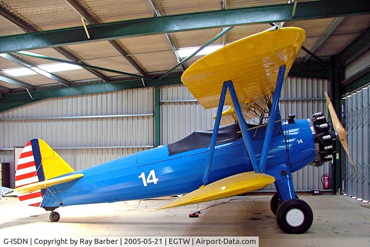 G-ISDN, 1941 Boeing N2S-3 Kaydet C/N 75-1263, Boeing Stearman N2S-3 Kaydet [75-1263] Oaksey Park~G 21/05/2005