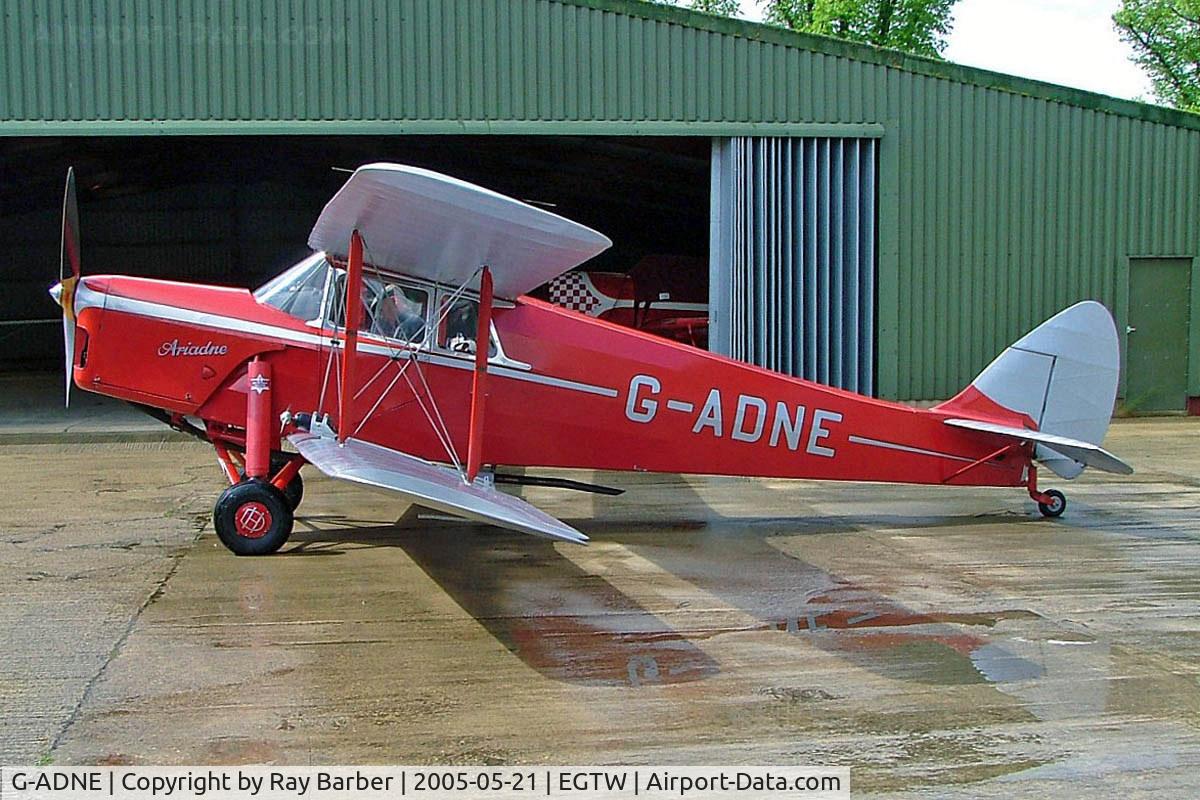 G-ADNE, 1936 De Havilland DH.87B Hornet Moth C/N 8089, De Havilland DH.87B Hornet Moth [8089] Oaksey Park~G 21/05/2005