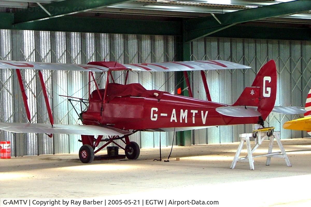G-AMTV, 1935 De Havilland DH-82A Tiger Moth II C/N 3858, G-AMTV   De Havilland DH.82A Tiger Moth [3058] Oaksey Park~G 21/05/2005. On rebuild.