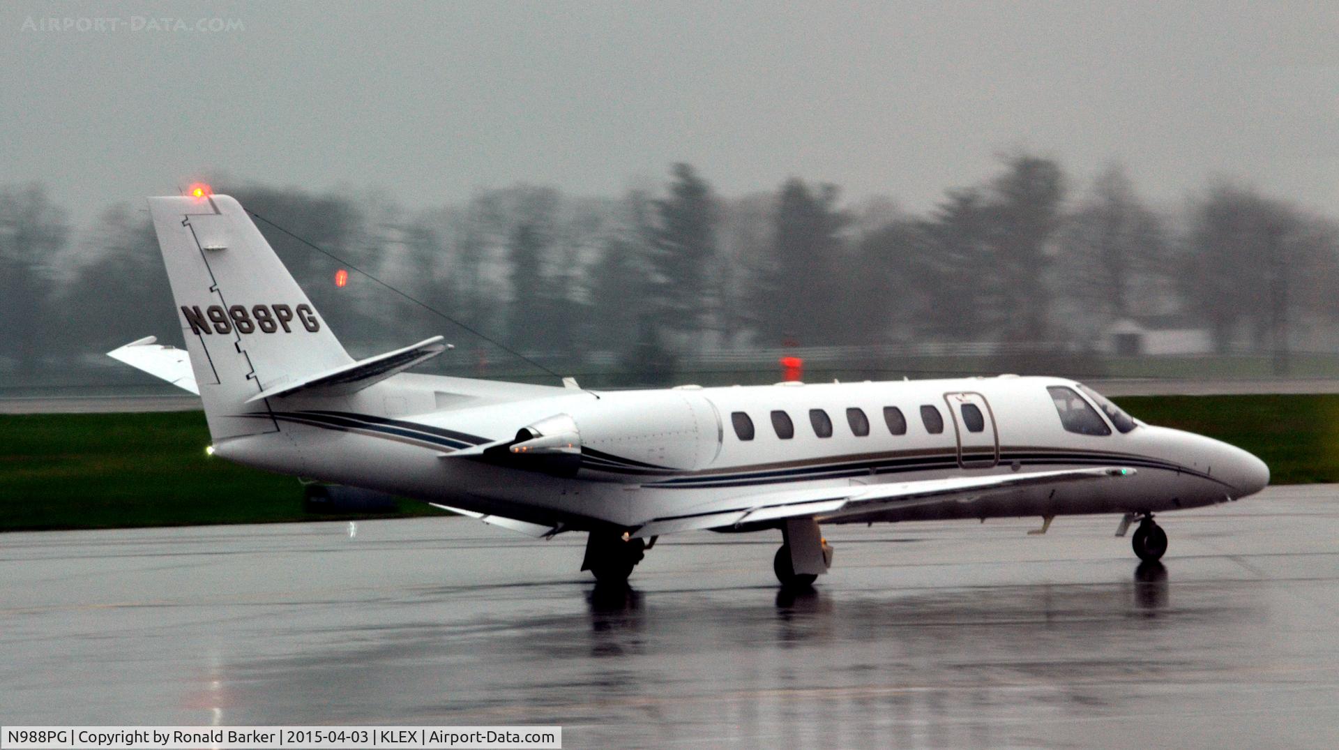 N988PG, 2003 Cessna 560 C/N 560-0644, Taxi Lexington