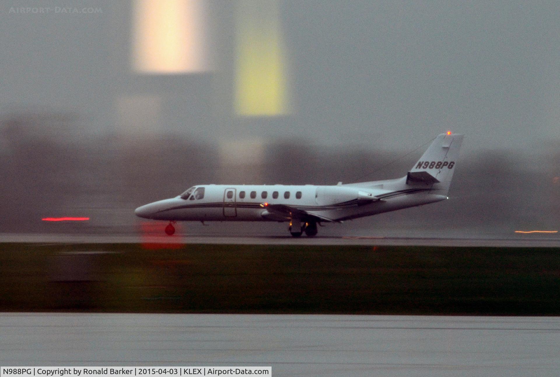 N988PG, 2003 Cessna 560 C/N 560-0644, Takeoff Lexington