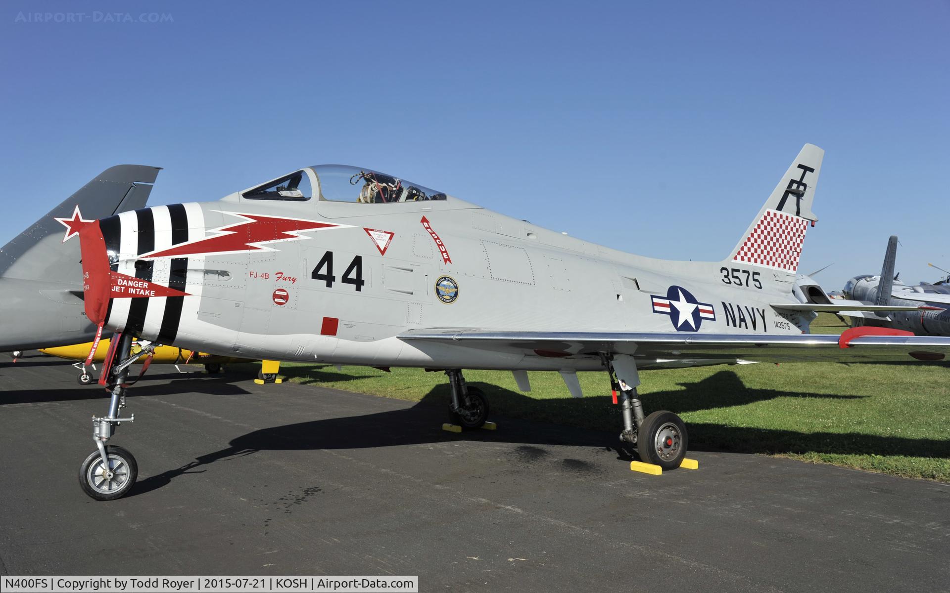 N400FS, 1958 North American AF-1E Fury C/N 244-83, Airventure 2015