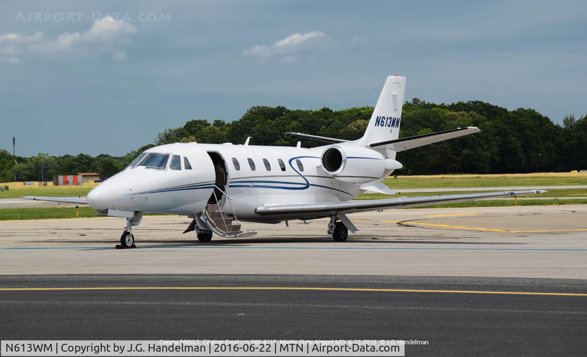 N613WM, 2012 Cessna 560XLS Citation Excel C/N 560-6115, At Martin State Airport.