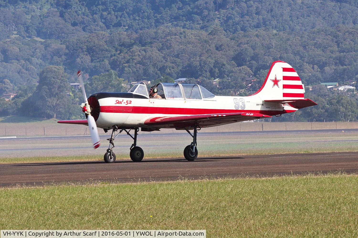VH-YYK, 1986 Yakovlev Yak-52 C/N 855808, VH-YYK Wings over Illawarra 2016