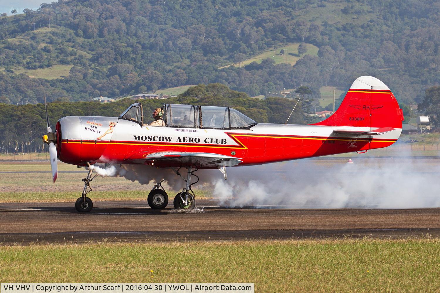 VH-VHV, 1983 Yakovlev Yak-52 C/N 833807, VH-VHV Wings over Illawarra 2016
