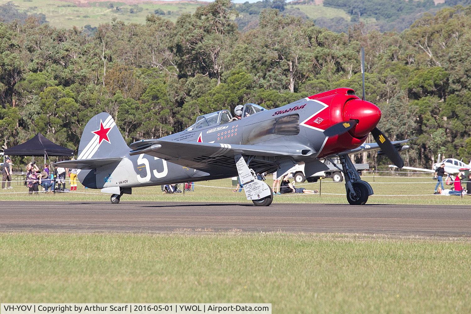 VH-YOV, 2005 Yakovlev (Avione) Yak-3U/R-2000 C/N 001-3/2005, VH-YOV Wings over Illawarra 2016