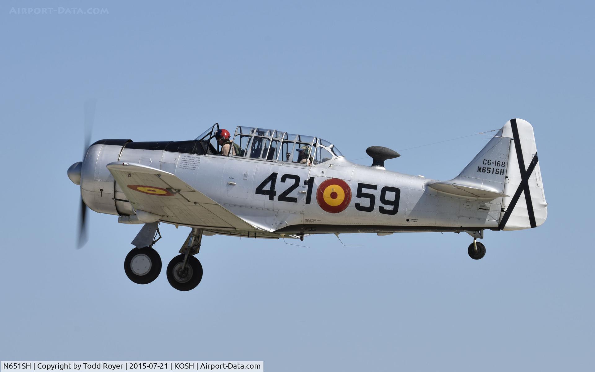N651SH, 1944 North American T-6G Texan C/N 168-409, Airventure 2015