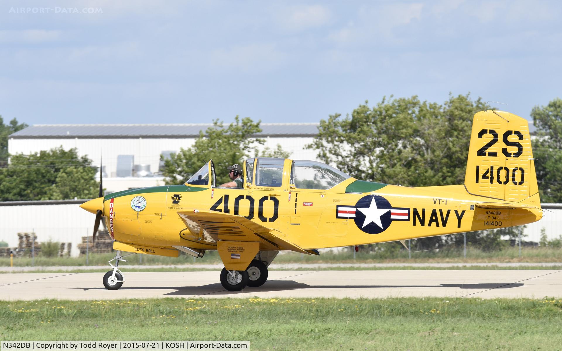 N342DB, 1999 Beech T-34A Mentor Mentor C/N G-107, Airventure 2015