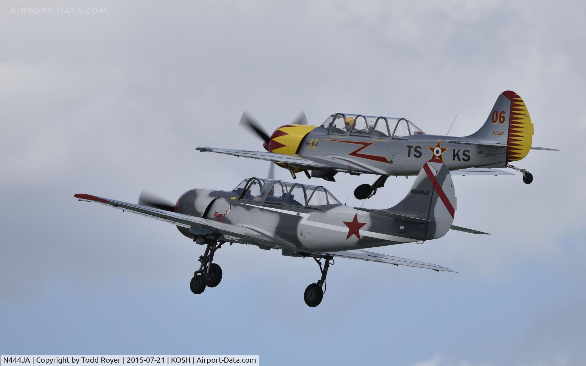 N444JA, 1993 Yakovlev (Aerostar) Yak-52 C/N 9311613, Airventure 2015