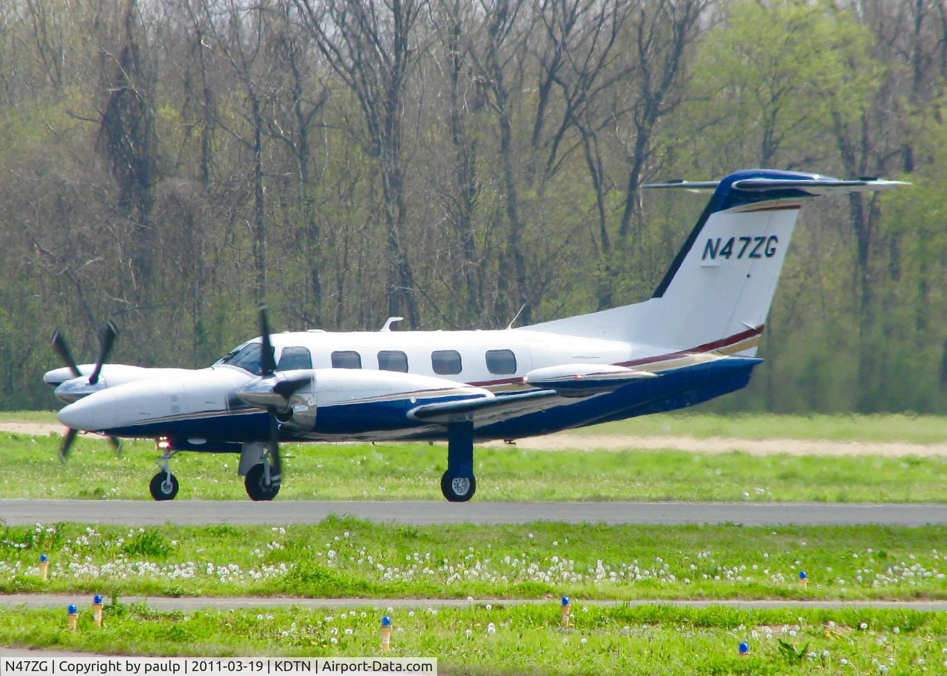 N47ZG, 1985 Piper PA-42-1000 Cheyenne IV C/N 42-5527031, At Downtown Shreveport.