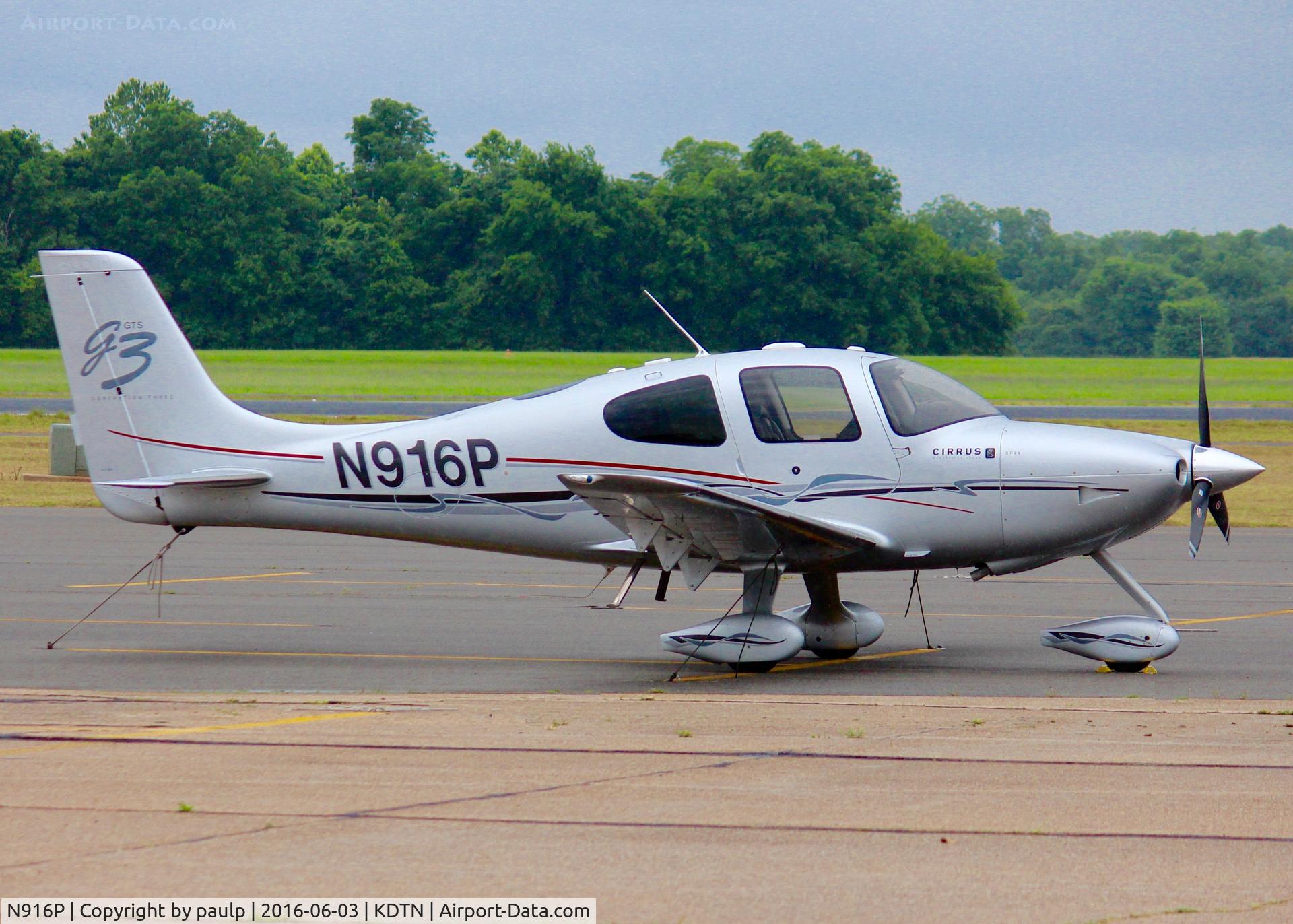 N916P, 2007 Cirrus SR22 G3 GTS C/N 2484, At Downtown Shreveport.