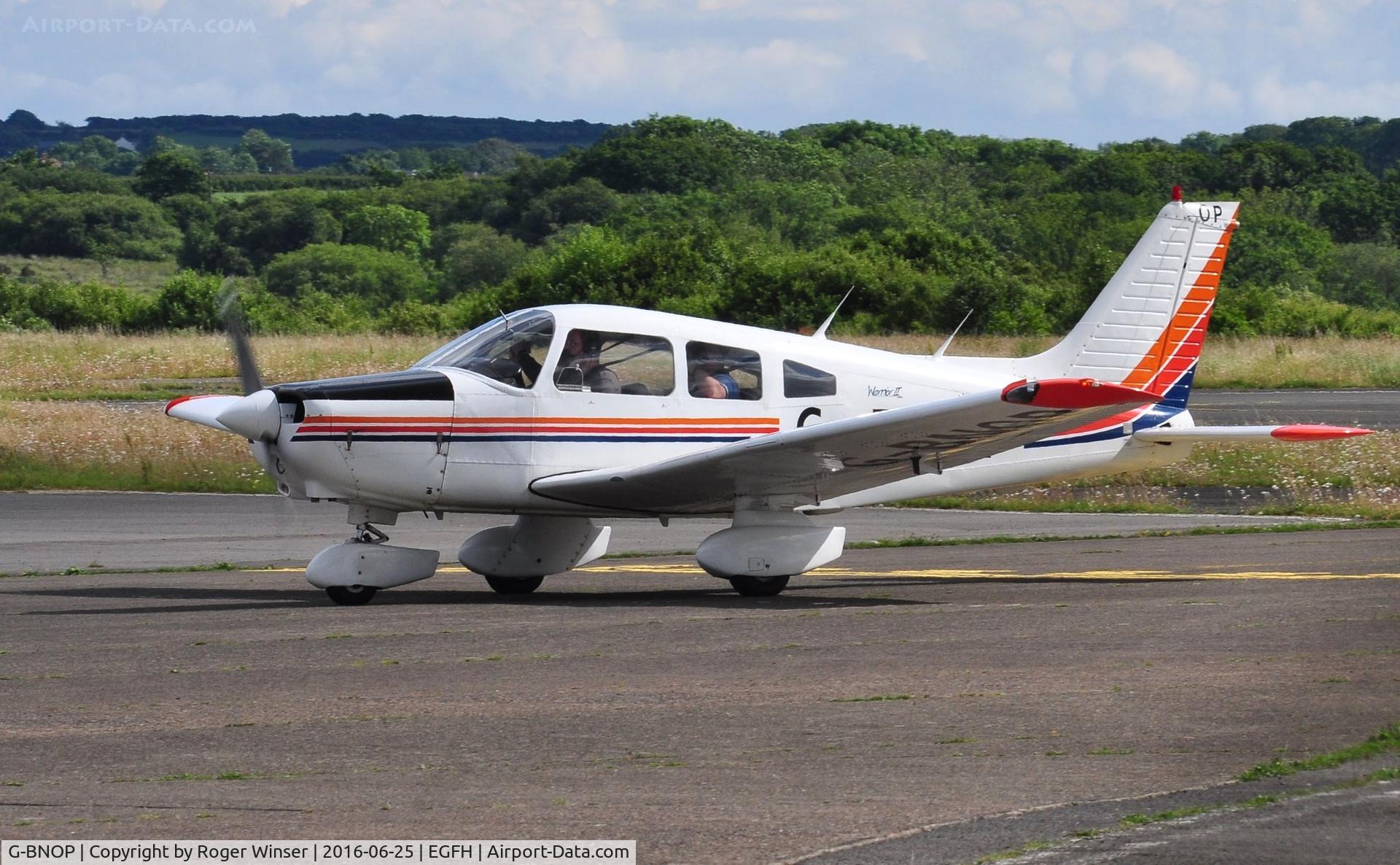 G-BNOP, 1987 Piper PA-28-161 Cherokee Warrior II C/N 2816027, Visiting Warrior II.