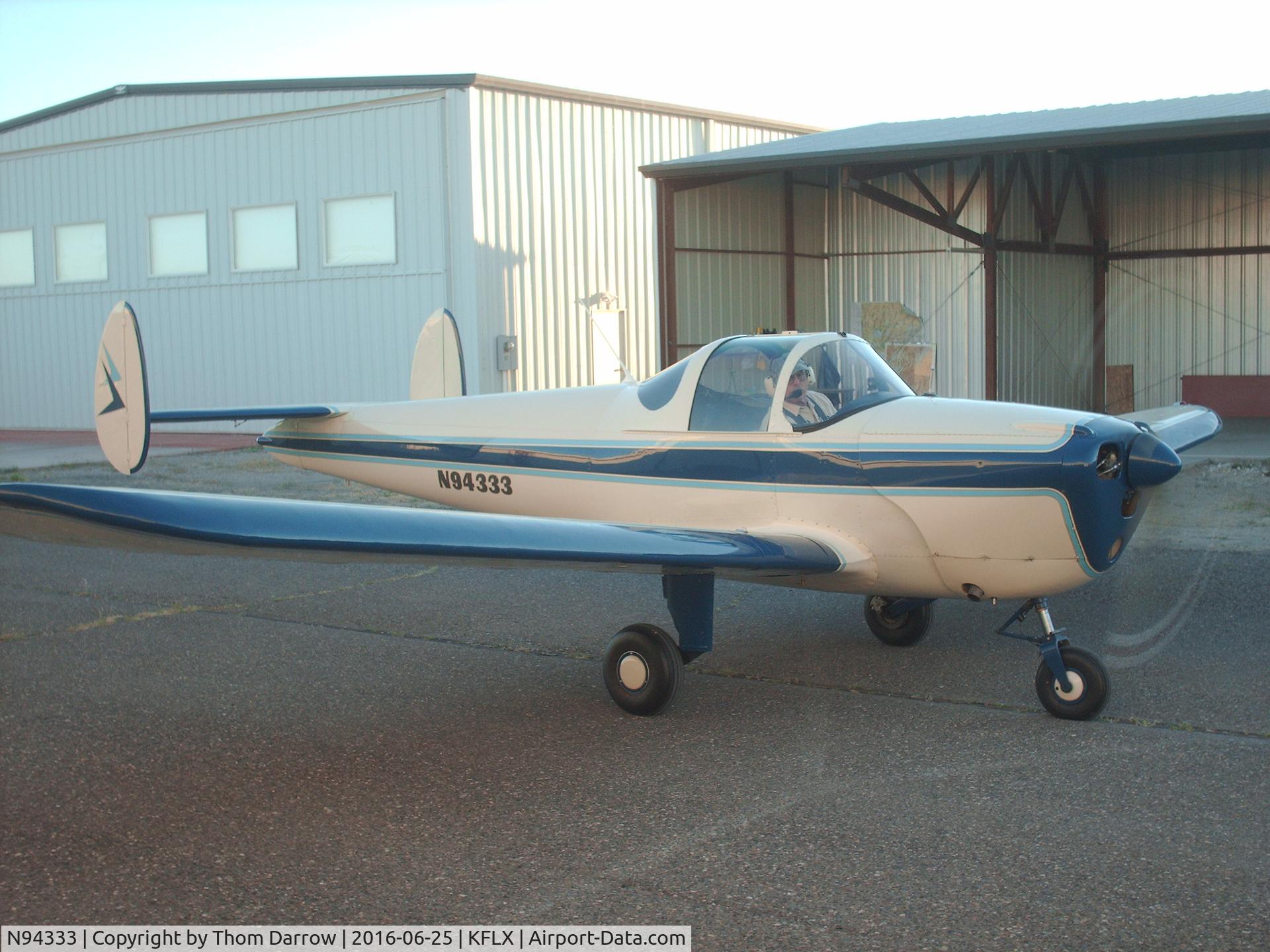 N94333, 1946 Erco 415C Ercoupe C/N 1556, running up engine before takeoff.