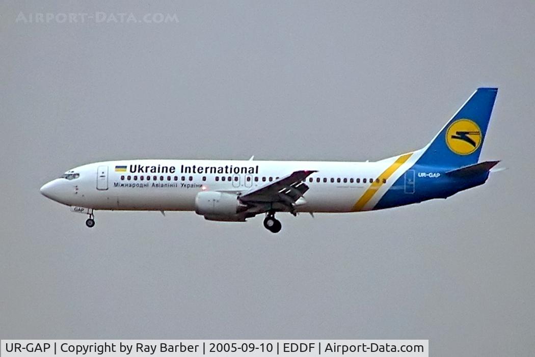 UR-GAP, 1993 Boeing 737-4Z9 C/N 27094, Boeing 737-4Z9 [27094] (Ukraine International Airlines) Frankfurt~D 10/09/2005