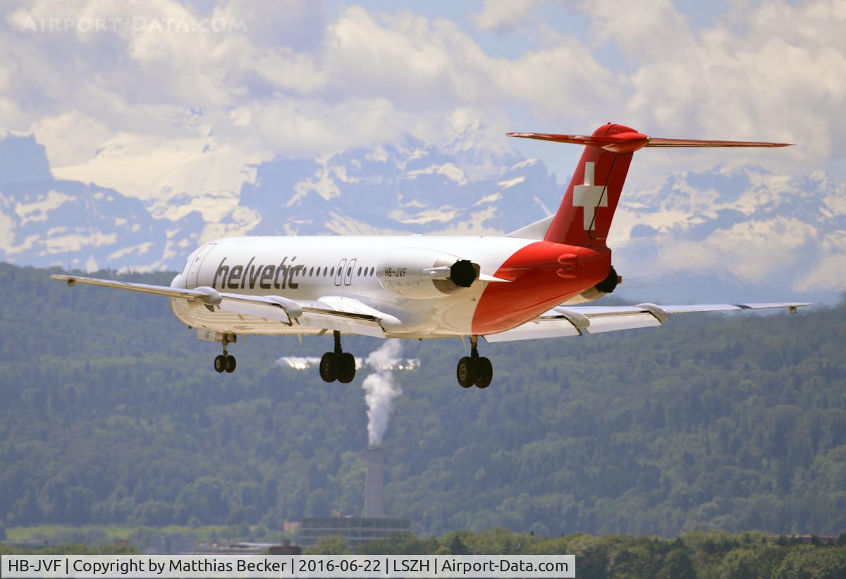HB-JVF, 1993 Fokker 100 (F-28-0100) C/N 11466, HB-JVF
