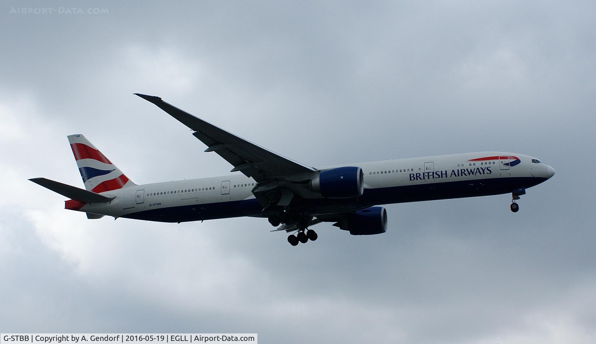 G-STBB, 2010 Boeing 777-36N/ER C/N 38286, British Airways, seen here landing at London Heathrow(EGLL)