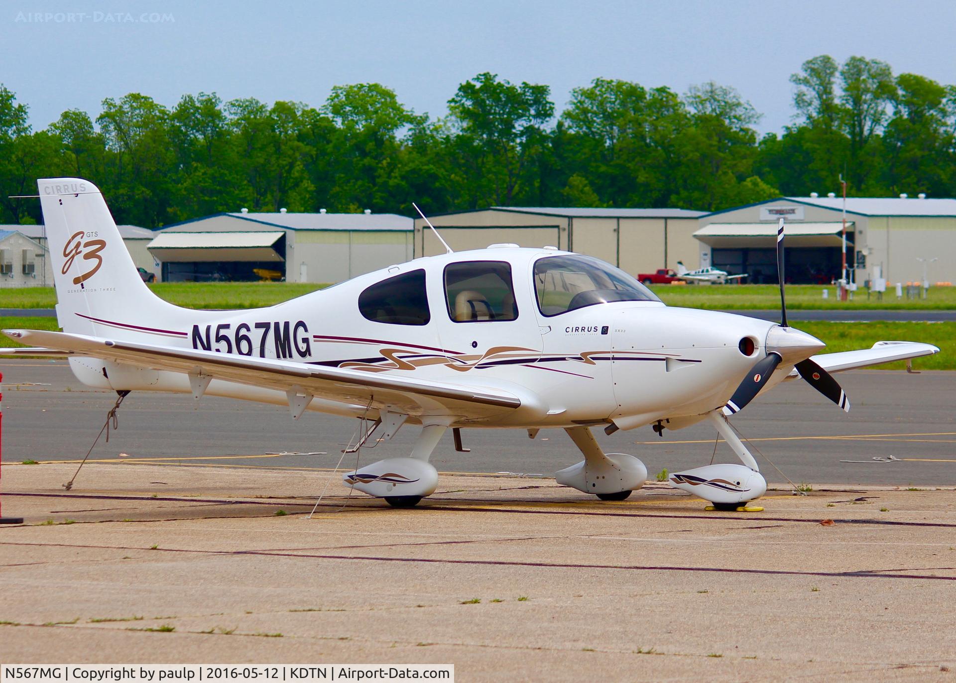 N567MG, 2007 Cirrus SR22 G3 GTS C/N 2446, At Downtown Shreveport.