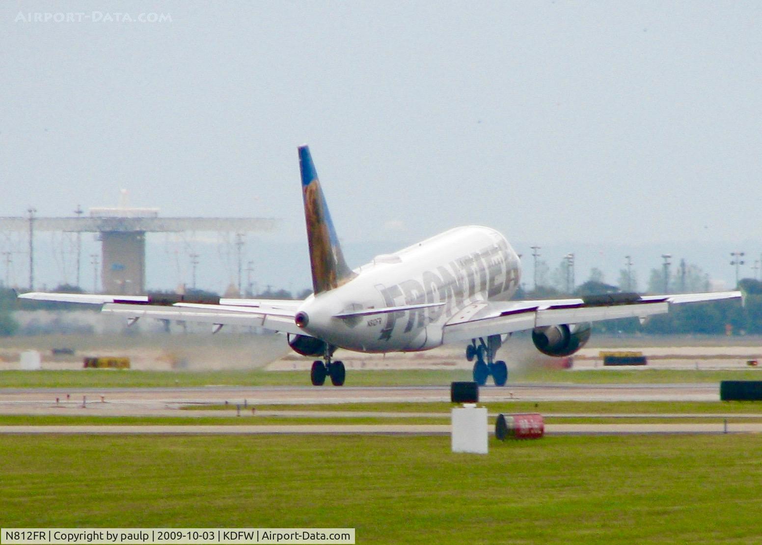 N812FR, 2007 Airbus A318-111 C/N 3163, Landing at DFW.