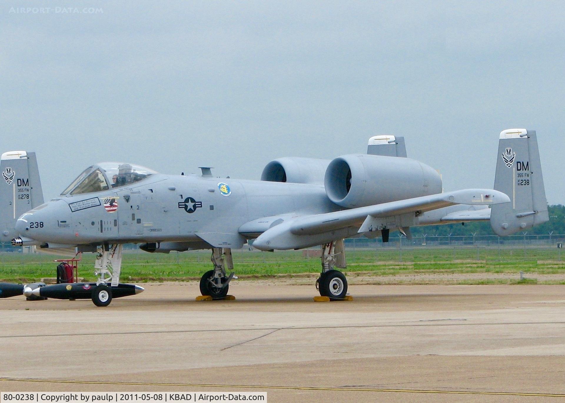 80-0238, 1980 Fairchild Republic A-10C Thunderbolt II C/N A10-0588, At Barksdale Air Force Base.
