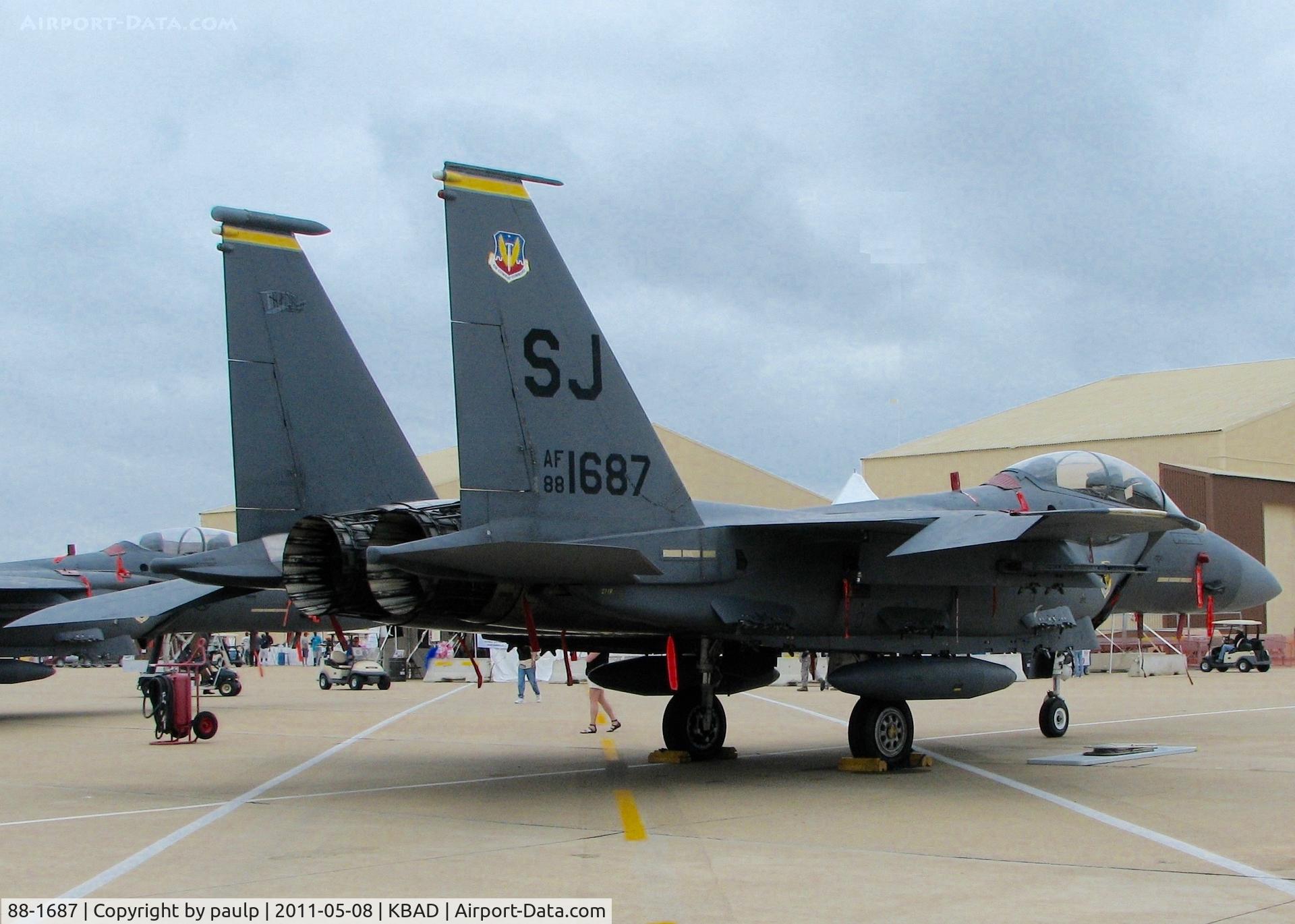 88-1687, 1988 McDonnell Douglas F-15E Strike Eagle C/N 1096/E071, At Barksdale Air Force Base.