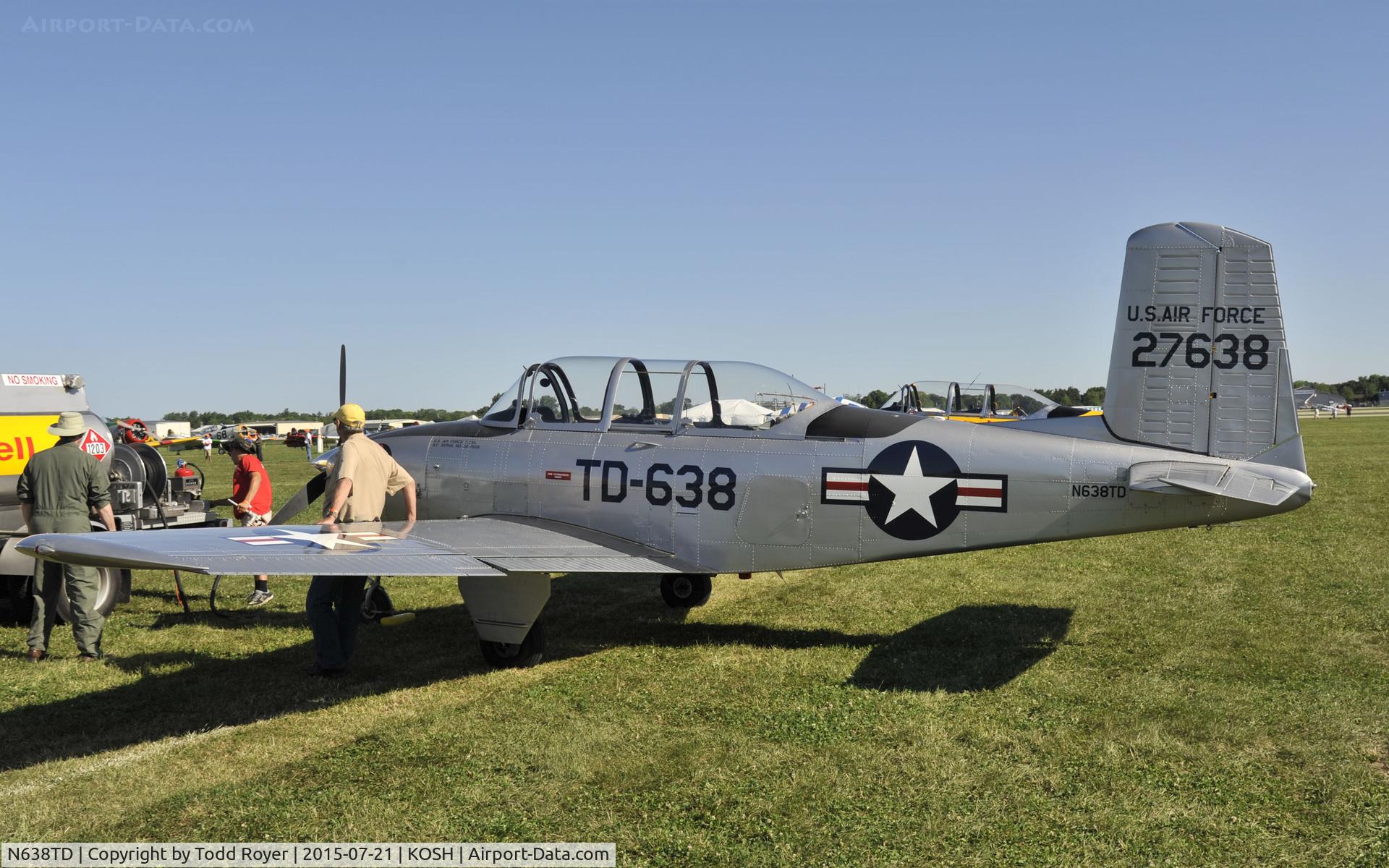 N638TD, 1953 Beech T-34A (A45) Mentor Mentor C/N G-286, Airventure 2015