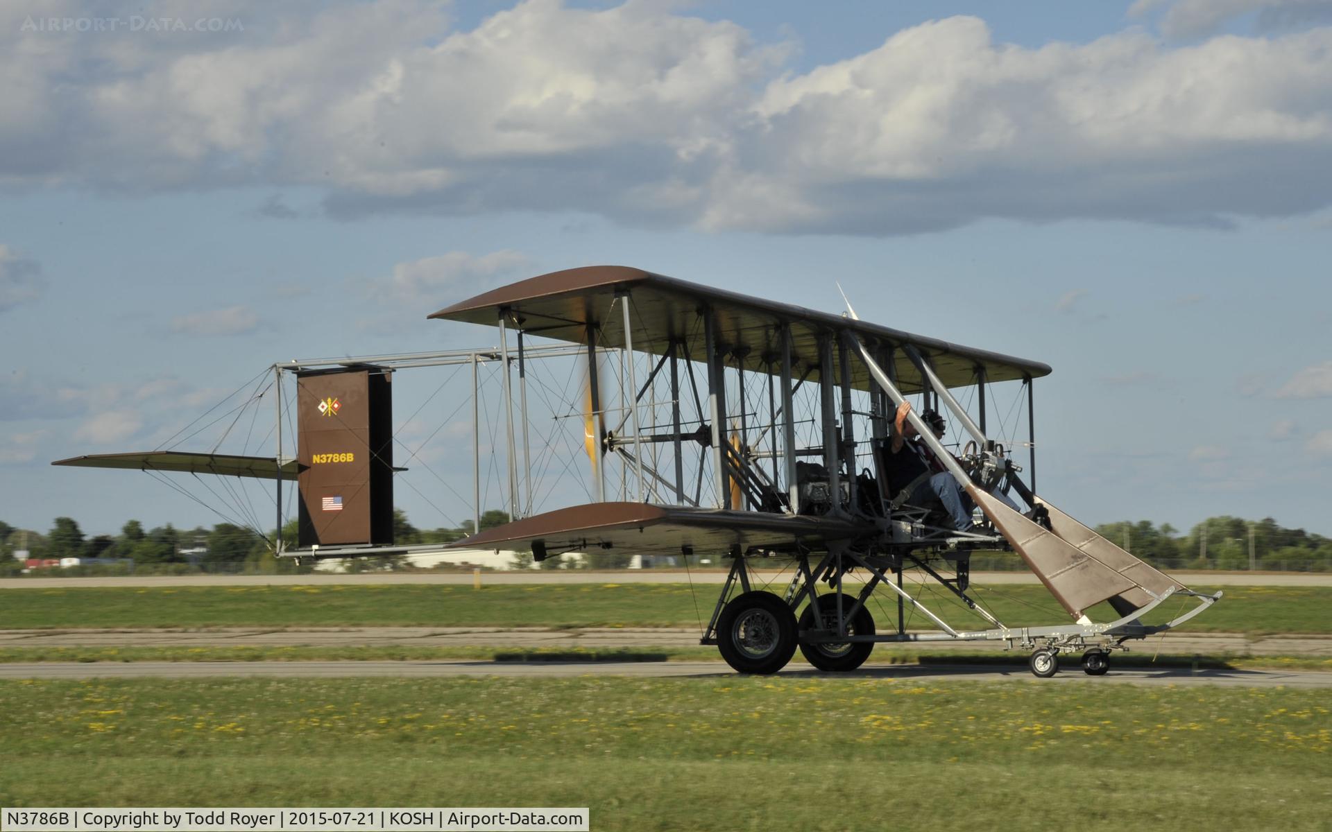 N3786B, 1981 Wright Model B Flyer Replica C/N 001, Airventure 2015