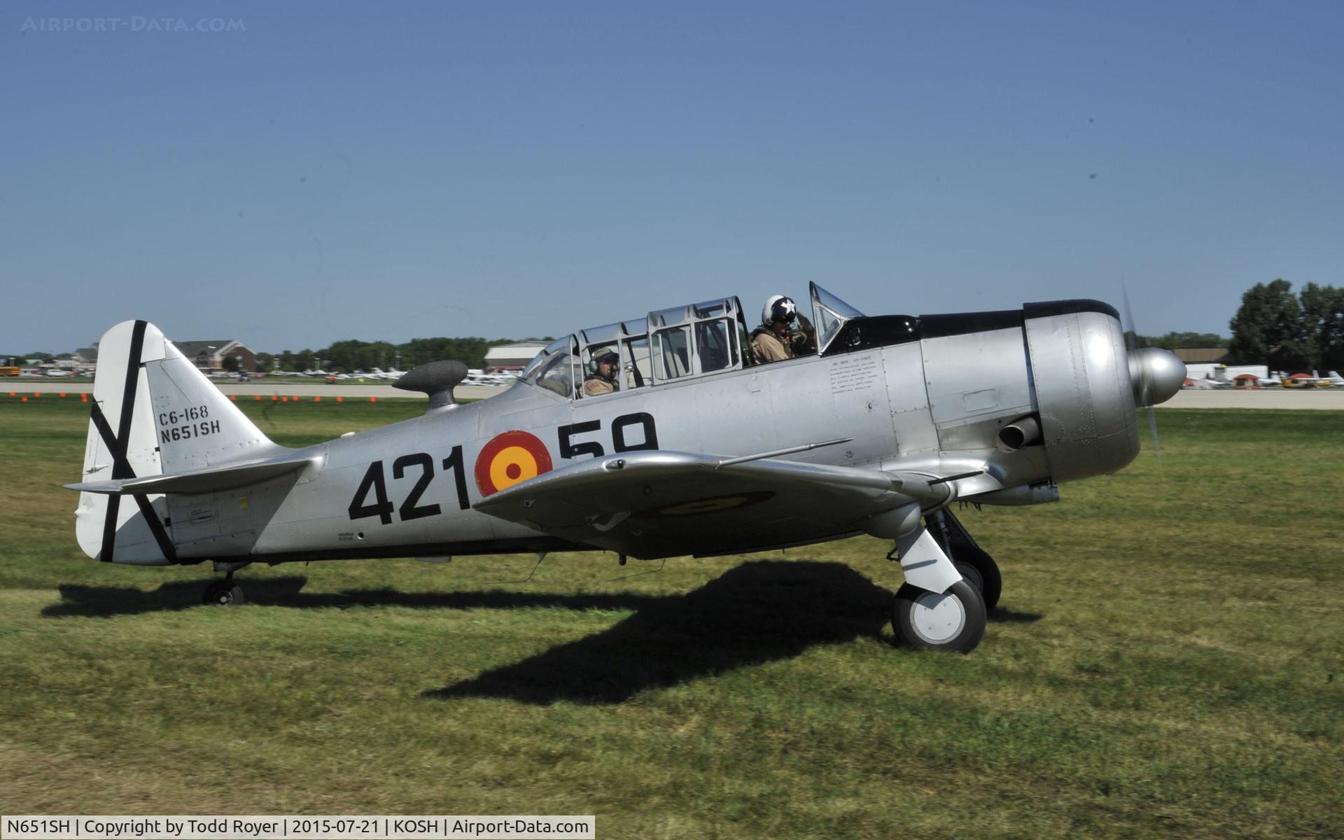 N651SH, 1944 North American T-6G Texan C/N 168-409, Airventure 2015
