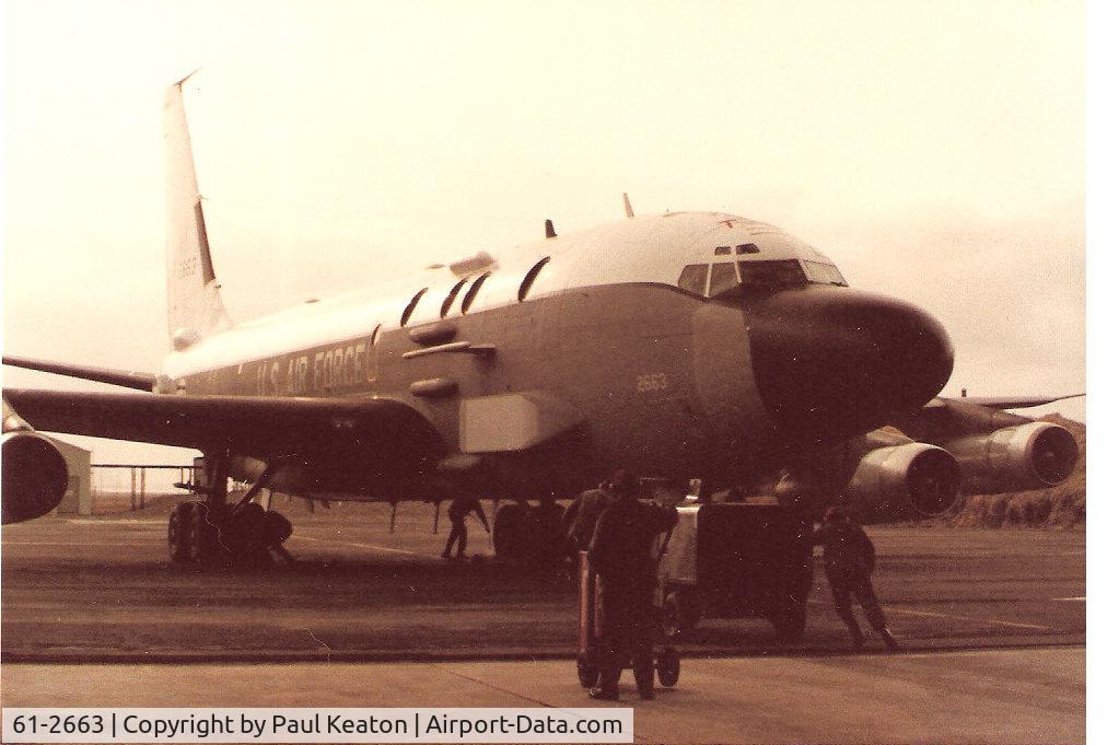 61-2663, 1961 Boeing RC-135S Cobra Ball C/N 18333, Outside Shemya AFB hanger.