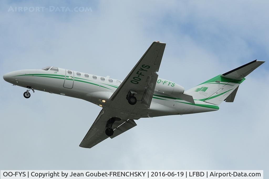 OO-FYS, 2007 Cessna 525B CitationJet CJ3 C/N 525B-0197, Abelag Aviation landing runway 23, Eurofoot 2016