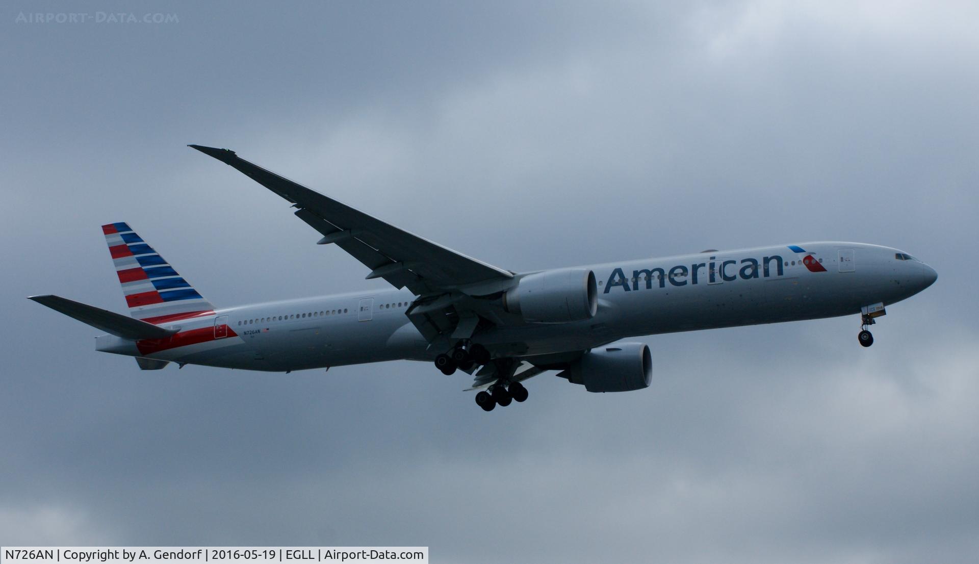 N726AN, 2013 Boeing 777-323/ER C/N 31550, American Airlines, is here on finals at London Heathrow(EGLL)