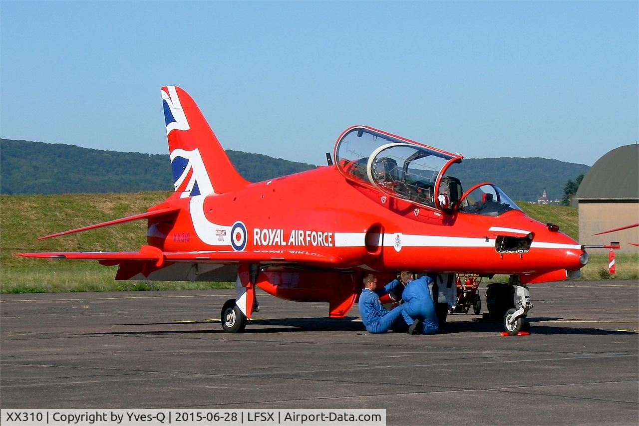 XX310, 1980 Hawker Siddeley Hawk T.1W C/N 145/312135, Royal Air Force Red Arrows Hawker Siddeley Hawk T.1, Static display, Luxeuil-St Sauveur Air Base 116 (LFSX) Open day 2015