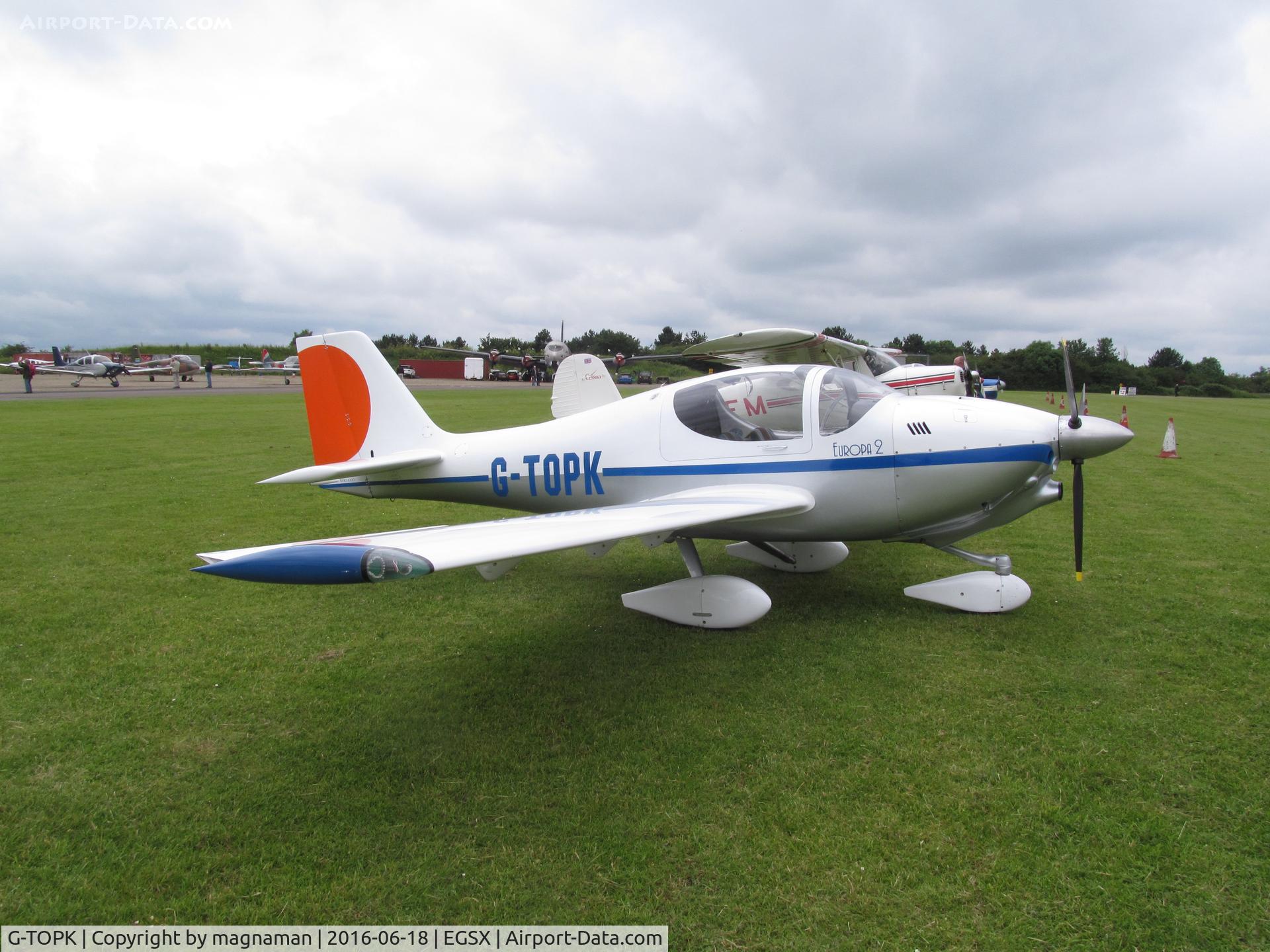 G-TOPK, 2004 Europa XS Tri-Gear C/N PFA 247-14193, nice visitor on fly in