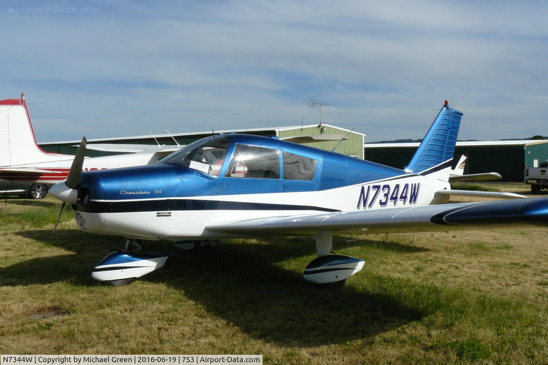 N7344W, 1963 Piper PA-28-180 Cherokee C/N 28-1221, N7344W