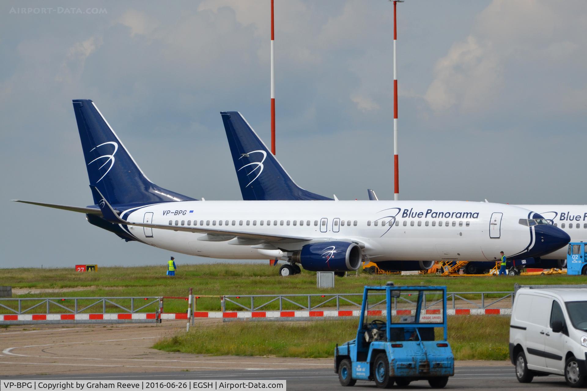 VP-BPG, 2000 Boeing 737-8AS C/N 29924, Freshly painted into Blue Panorama colours.